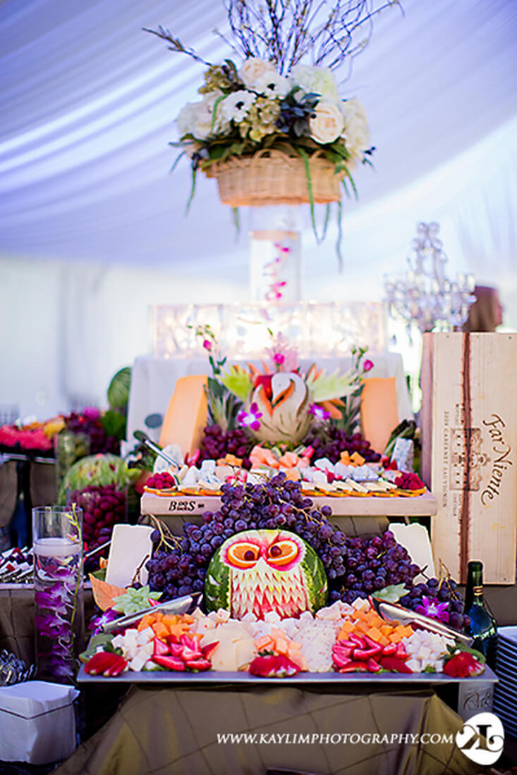 food display for wedding reception