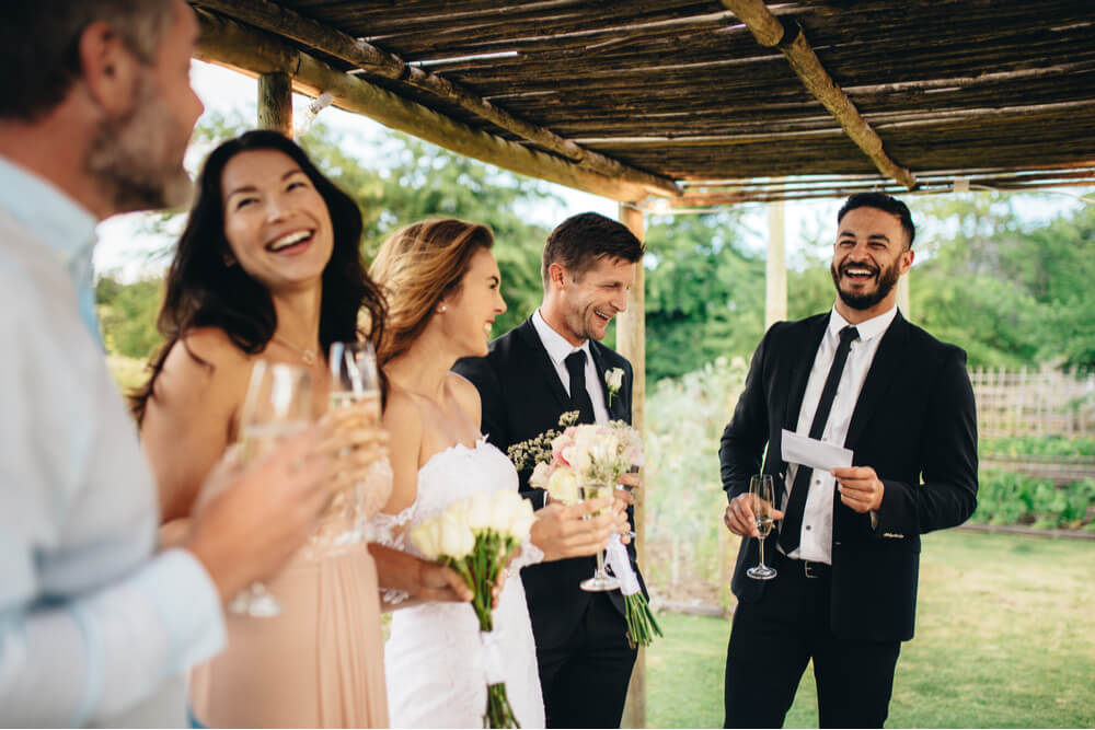 giving a speech at your own wedding